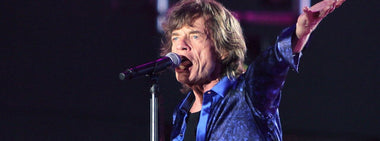 Mick Jagger singing with microphone