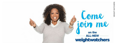 Weight Watchers example promotion featuring Oprah Winfrey