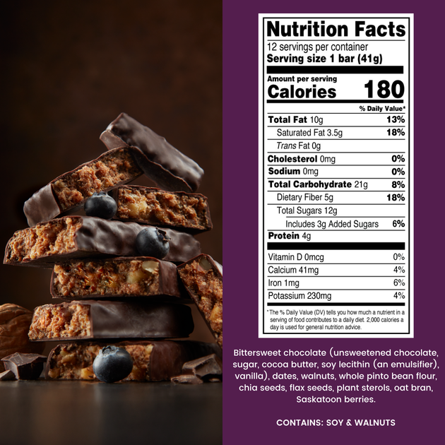 Dark Chocolate Walnut Bar