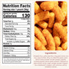 Nutrition facts label and image of chickpea flour products with ingredients listed.