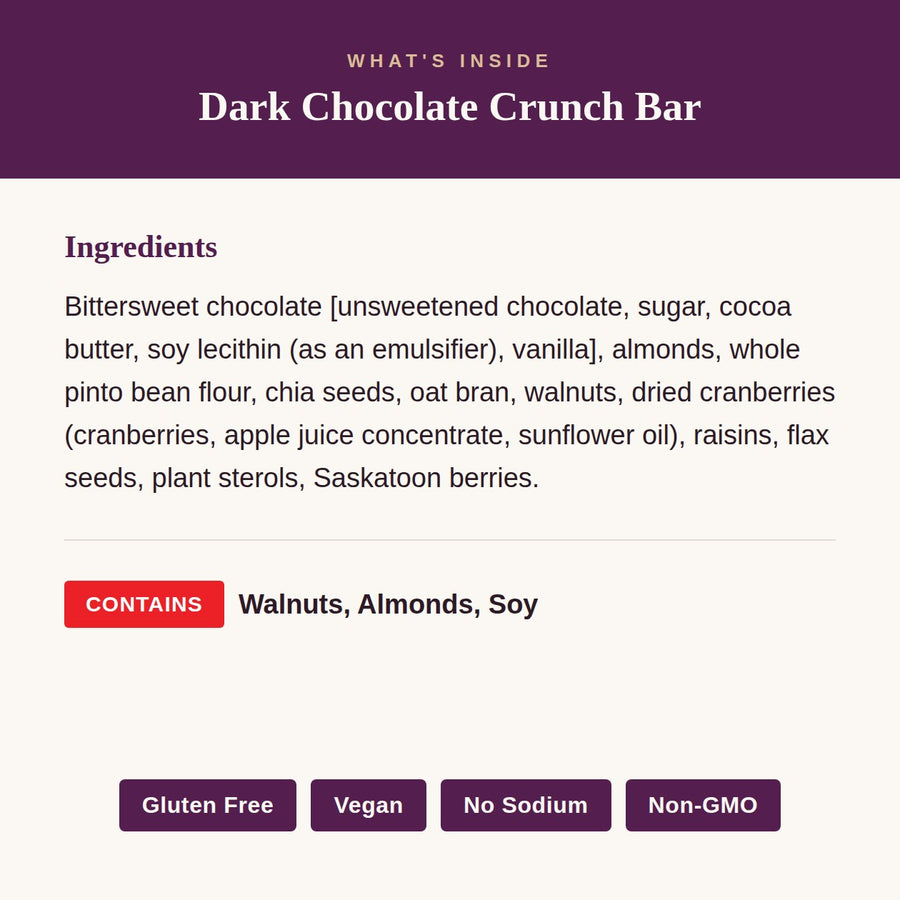 Dark Chocolate Crunch Bar