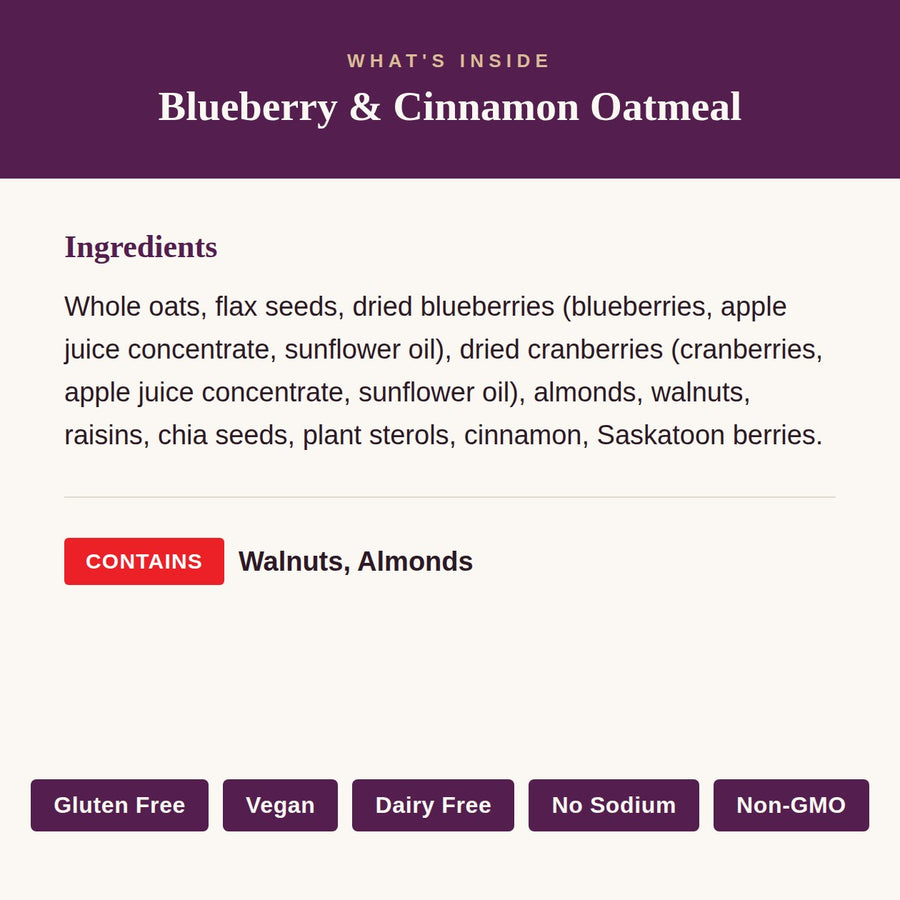 Blueberry & Cinnamon Oatmeal