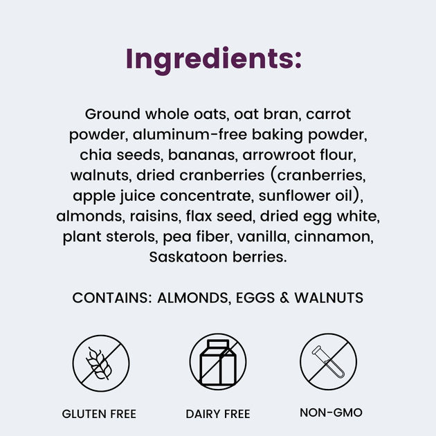 Cholesterol Lowering Healthy Pancake Mix, Oats & Walnut Step One Foods