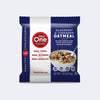 Front View of Blueberry Oatmeal single package on a cream colored background, 45g