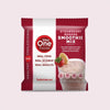 Front View of Strawberry Banana Smoothie Mix single package on a light pink colored background, 38g